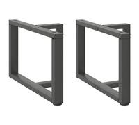vidaXL Pieds de table basse forme de T 2pcs anthracite 60x25x(42-43)cm