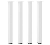 vidaXL Pieds de Table de Bar 4 pièces Blanc 100-102 cm Acier