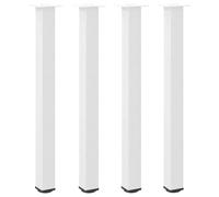 vidaXL Pieds de Table de Bar 4 pièces Blanc 90-92 cm Acier