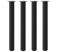 vidaXL Pieds de Table de Bar 4 pièces Noir 90-92 cm Acier