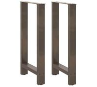 vidaXL Pieds de table de bar en acier naturel, 2 pièces, 50 x 90-91 cm 4013331
