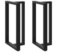 vidaXL Pieds de table de bar forme de T 2 pcs noir 60x35x(101-102) cm
