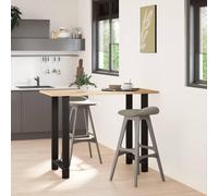 vidaXL Pieds de table de bar noir 2 pcs. 60x(100-101) cm acier