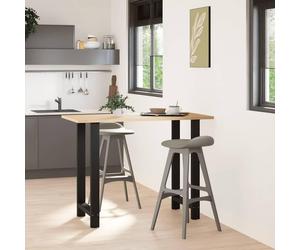 vidaXL Pieds de table de bar noir 2 pcs. 60x(100-101) cm acier