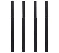 VIDAXL Pieds de Table Télescopiques Noir