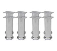 vidaXL Pieds ronds de canapé 8 pcs Chrome 180 mm Argent G