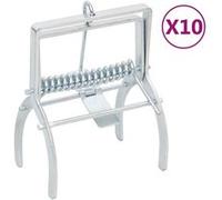 Vidaxl Pièges À Taupes 10 Pcs Argenté Acier Galvanisé
