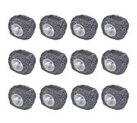 vidaXL Projecteur solaire à LED pour l'extérieur 12 pcs. forme de pierre