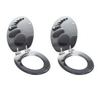 vidaXL Pierres Siège de Toilette - Lot de 2
