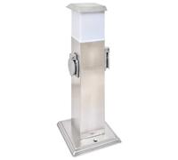 vidaXL Pilier Prise de Jardin - Inox