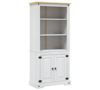 vidaXL Pin Placard Mexicain Buffet Bibliothèque Vitrine Armoire de Rangement Salle de Séjour Salle à Manger Couloir Blanc 80x40x170 cm