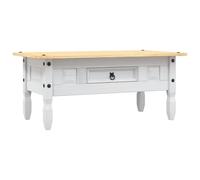 vidaXL Pin Table Basse Mexicain Table d'Appoint Table de Canapé Bout de Canapé Table de Salon Salle de Séjour Maison Blanc 100x55x44 cm