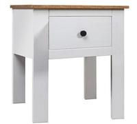 vidaXL Table de chevet Blanc Pin Panama