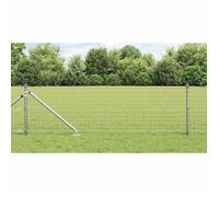 vidaXL Piquet de clôture à enfoncer au sol 52 pc Argenté 3350208