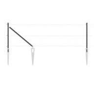 Vidaxl Poteaux De Clôture Avec Pointe 7 Pcs Ø32 Mm 120 Cm Acier Galvanisé