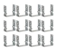 Vidaxl Piquets De Clôture 12 Pcs Argenté 14x6x15 Cm Acier Galvanisé