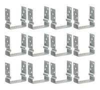 Vidaxl Piquets De Clôture 12 Pcs Argenté 14x6x15 Cm Acier Galvanisé
