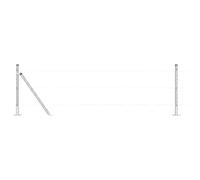 vidaXL Piquets de clôture avec plaques de Base 26 pcs Ø32mm 50cm Acier galvanisé