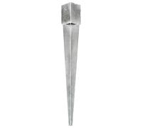 vidaXL Piquets de terre 12 pcs argent 10×10×91 cm Acier galvanisé