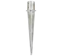 vidaXL Piquets de terre 2 pcs. argenté 12×91 cm Acier galvanisé