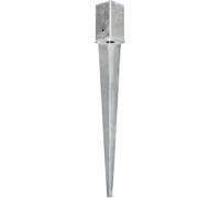 vidaXL Piquets de terre 6 pcs argent 8×8×76 cm Acier galvanisé