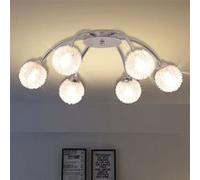 vidaXL Plafonnier avec 6 ampoules LED G9