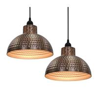 Vidaxl Plafonnier 2 Pcs Semi-Sphérique Couleur Cuivre cuivre