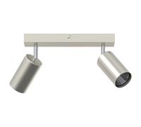 Vidaxl Plafonnier 2 Voies Réglable Gu10 En Nickel Brossé