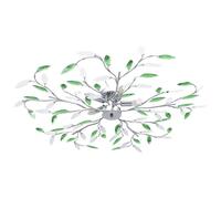 Vidaxl Plafonnier À Bras En Cristal Acrylique 5 Ampoules E14 Vert