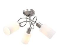 vidaXL Plafonnier verre blanc