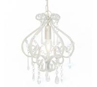Vidaxl Plafonnier Avec Perles Blanc Rond E14
