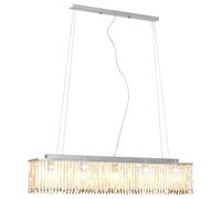 Vidaxl Plafonnier Avec Perles De Cristal Argenté 104 Cm E14