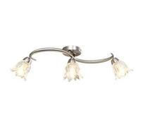 vidaXL Plafonnier tulipe verre 3 ampoules