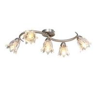 vidaXL Plafonnier et Abat-jour Lustre Lampe Suspendue Luminaire d'Intérieur Salon Chambre à Coucher Verre Transparent 5 289233 Multicolore G