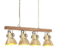 Vidaxl Plafonnier Industriel Laiton E27 Bois De Manguier Marron