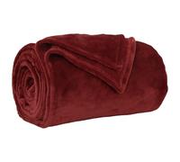 vidaXL Jeté Rouge Bordeaux 220 x 240 cm Toison, Couverture en Polaire Douillette, jeté léger et Polyvalent pour la Chambre, déco intérieure élégante, chaleureuse et Confortable