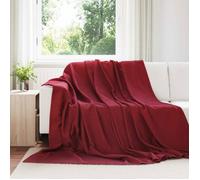 Vidaxl Jeté Rouge Bordeaux 240 X 220 Cm Toison