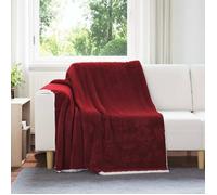 Vidaxl Jeté Rouge Bordeaux 150 X 200 Cm Toison