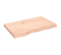 vidaXL Plan de toilette 80x50x(2-6) cm Bois massif non traité
