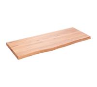 vidaXL Plan de toilette brun clair 100x40x(2-4) cm Bois massif traité