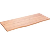 vidaXL Plan de toilette brun clair 100x40x2 cm Bois massif traité