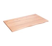 vidaXL Plan de toilette brun clair 100x60x2 cm Bois massif traité