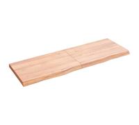 vidaXL Plan de toilette brun clair 120x40x(2-4) cm Bois massif traité