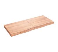 vidaXL Plan de toilette brun clair 120x50x(2-6) cm Bois massif traité