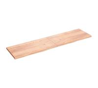 vidaXL Plan de toilette brun clair 200x50x(2-4) cm Bois massif traité