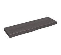 vidaXL Plan de toilette brun foncé 100x30x(2-6)cm bois massif