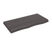 vidaXL Plan de toilette brun foncé 100x50x(2-6)cm bois massif