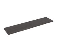 vidaXL Plan de toilette brun foncé 200x50x(2-4)cm bois massif