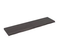 vidaXL Plan de toilette brun foncé 200x50x(2-6)cm bois massif