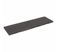 vidaXL Plan de toilette brun foncé 200x60x(2-6)cm bois massif